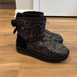 UGG Black Glitter Boots